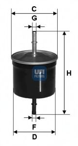 UFI 3162400 Топливный фильтр для FORD USA TAURUS