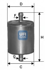 UFI 3176000 Топливный фильтр UFI для DUCATI MOTORCYCLES