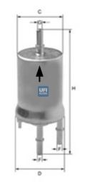UFI 3183300 Топливный фильтр для VOLKSWAGEN