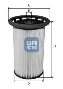UFI 2602500 Топливный фильтр для PORSCHE