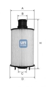 UFI 2507302 Масляный фильтр для JAGUAR XK