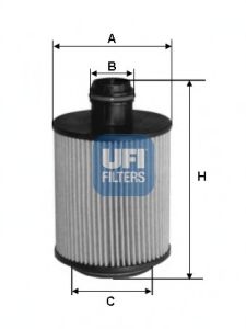 UFI 2509300 Масляный фильтр для OPEL CASCADA