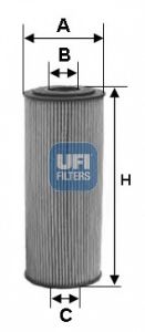 UFI 2512400 Масляный фильтр UFI для MERCEDES-BENZ