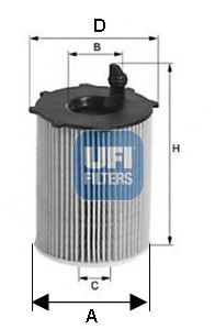 UFI 2512800 Масляный фильтр UFI для CHRYSLER