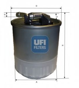 UFI 2410700 Топливный фильтр для MERCEDES-BENZ CLC-CLASS