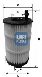 UFI 2514300 Масляный фильтр для AUDI R8