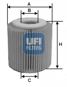 UFI 2515000 Масляный фильтр для TOYOTA URBAN CRUISER