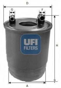 UFI 2411100 Топливный фильтр для MERCEDES-BENZ SLK