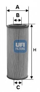 UFI 2516500 Масляный фильтр для PORSCHE