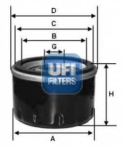 UFI 2357500 Масляный фильтр для SEAT MII