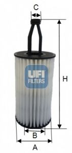 UFI 2517200 Масляный фильтр UFI для MERCEDES-BENZ