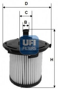 UFI 2607400 Топливный фильтр UFI 