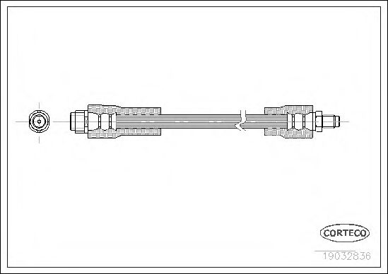 CORTECO 19032836 Тормозной шланг CORTECO для MERCEDES-BENZ