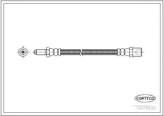 CORTECO 19018590 Тормозной шланг CORTECO 
