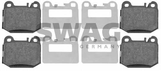 SWAG 10916437 Тормозные колодки SWAG для MERCEDES-BENZ