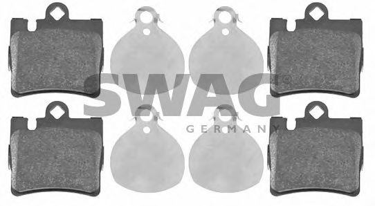 SWAG 10916438 Тормозные колодки SWAG для MERCEDES-BENZ
