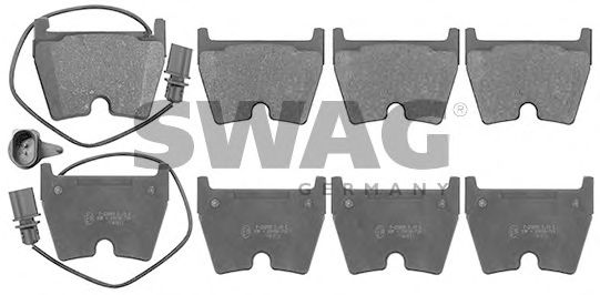 SWAG 30116024 Тормозные колодки SWAG для AUDI