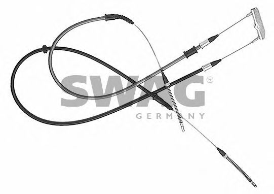 SWAG 40904666 Трос ручного тормоза SWAG для OPEL