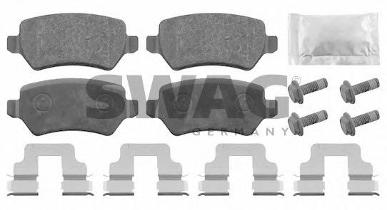 SWAG 40916512 Тормозные колодки SWAG для OPEL
