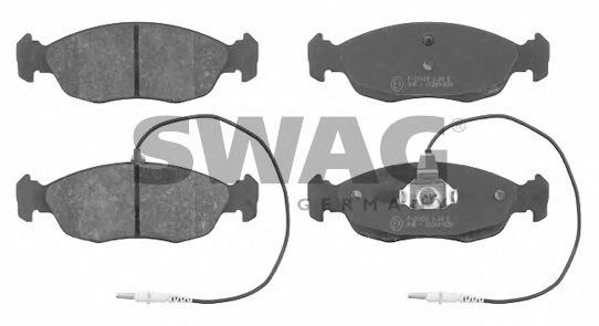 SWAG 62916259 Тормозные колодки SWAG для PEUGEOT