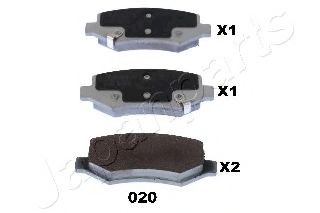 PP-020AF JAPANPARTS Тормозные колодки PP-020AF JAPANPARTS Тормозные колодки