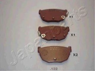 PP-122AF JAPANPARTS Тормозные колодки PP-122AF JAPANPARTS Тормозные колодки