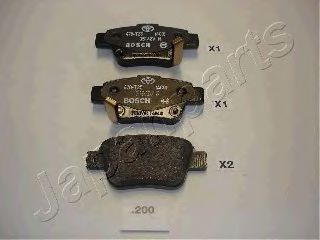 JAPANPARTS PP200AF Тормозные колодки для TOYOTA COROLLA VERSO