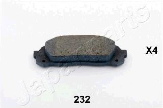 PP-232AF JAPANPARTS Тормозные колодки PP-232AF JAPANPARTS Тормозные колодки