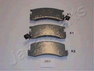 PP-261AF JAPANPARTS Тормозные колодки PP-261AF JAPANPARTS Тормозные колодки