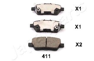 PP-411AF JAPANPARTS Тормозные колодки PP-411AF JAPANPARTS Тормозные колодки