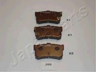 PP-598AF JAPANPARTS Тормозные колодки PP-598AF JAPANPARTS Тормозные колодки
