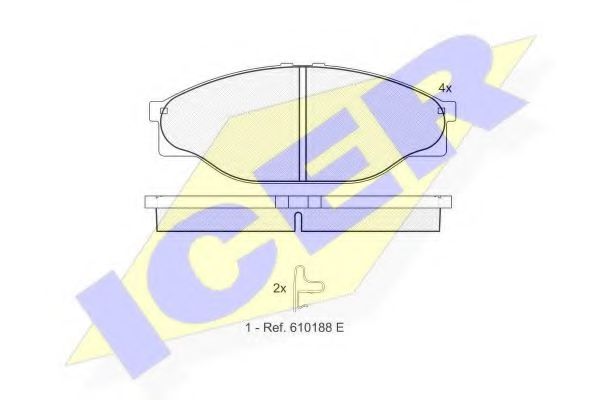 ICER 141010 Тормозные колодки ICER 