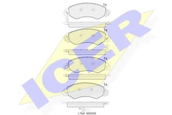 ICER 141971 Тормозные колодки ICER 