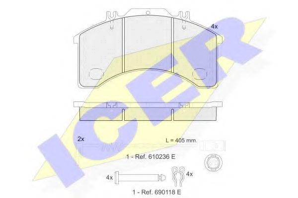ICER 151042110 Тормозные колодки ICER 