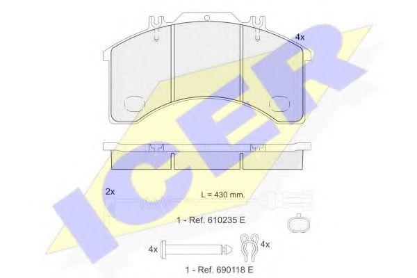 ICER 151042111 Тормозные колодки ICER 