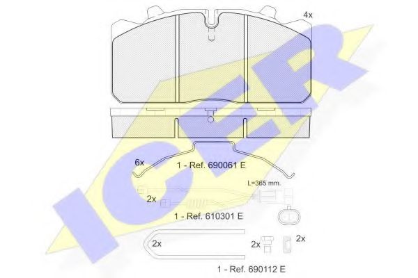 ICER 151253121 Тормозные колодки ICER 