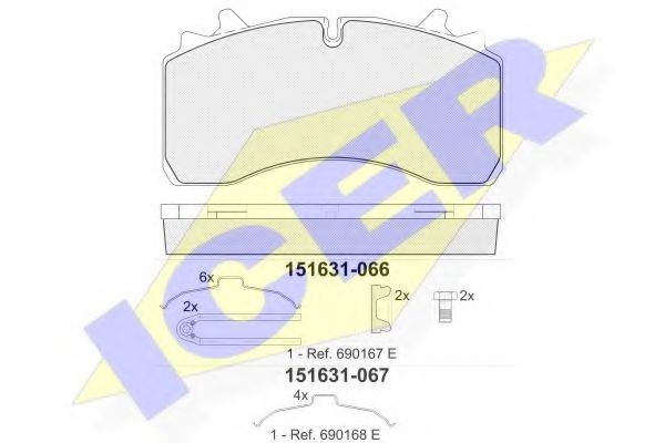 ICER 151631067 Тормозные колодки ICER 