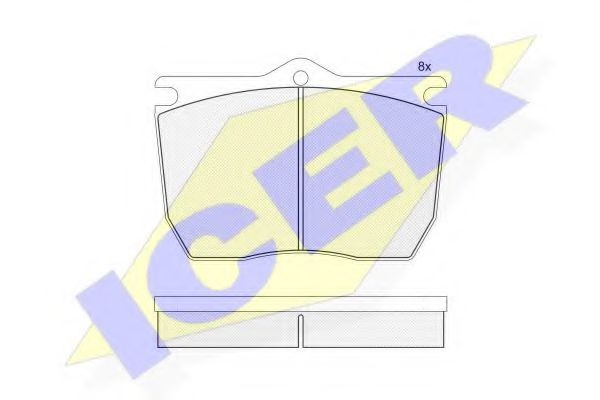 ICER 160435 Комплект тормозных колодок, дисковый тормоз 