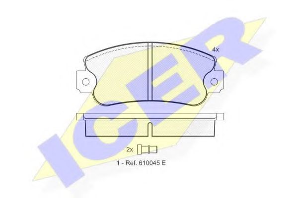 ICER 180838 Тормозные колодки ICER для SEAT