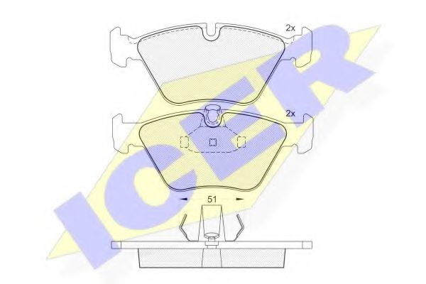 ICER 181140 Тормозные колодки ICER для BMW