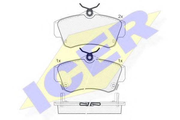 181378 ICER Тормозные колодки 181378 ICER Тормозные колодки
