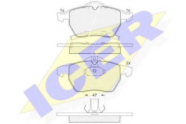 ICER 181383 Тормозные колодки ICER для SAAB