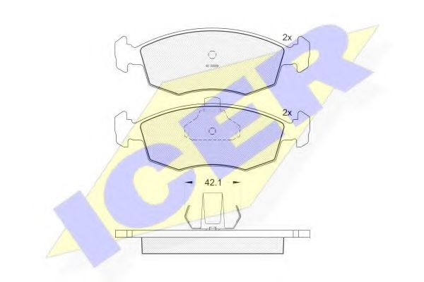 ICER 181441 Тормозные колодки для FIAT PALIO