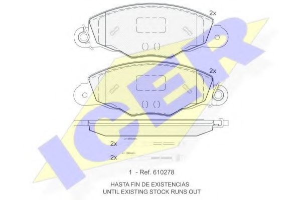 181588 ICER Тормозные колодки 181588 ICER Тормозные колодки