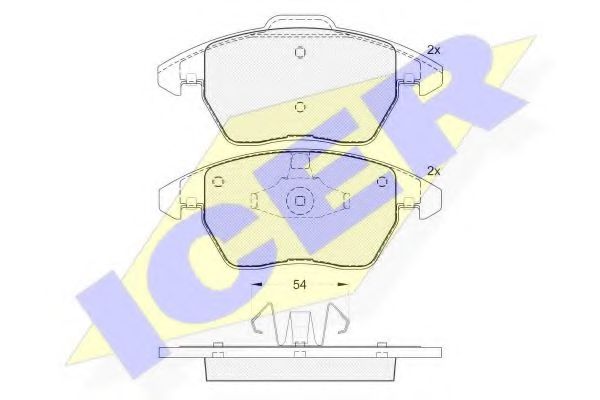 ICER 181637 Тормозные колодки ICER для CITROEN