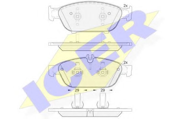 182103 ICER Тормозные колодки 182103 ICER Тормозные колодки