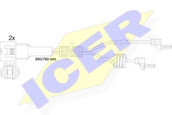 ICER 610098EC Скоба тормозного суппорта ICER для RENAULT TRUCKS