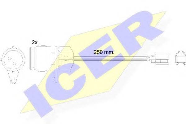 ICER 610237EC Датчик износа тормозных колодок для AUDI 100