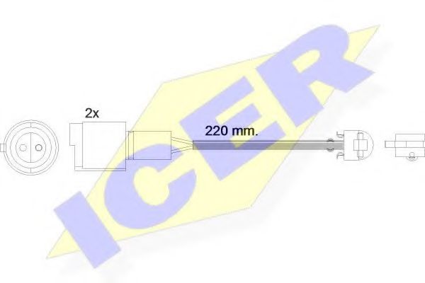ICER 610239EC Датчик износа тормозных колодок ICER 