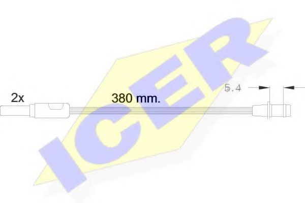 ICER 610244EC Датчик износа тормозных колодок для RENAULT